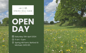 Join Us for our Farm Campsite Open Day! Saturday 13th April 2024